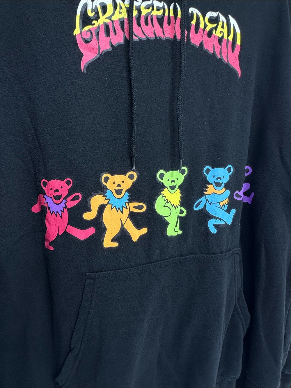 Grateful Dead Dancing Bears Black Hoodie L